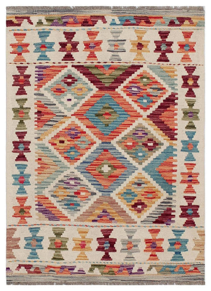 Uzbek Kilim Handwoven Tribal Rug