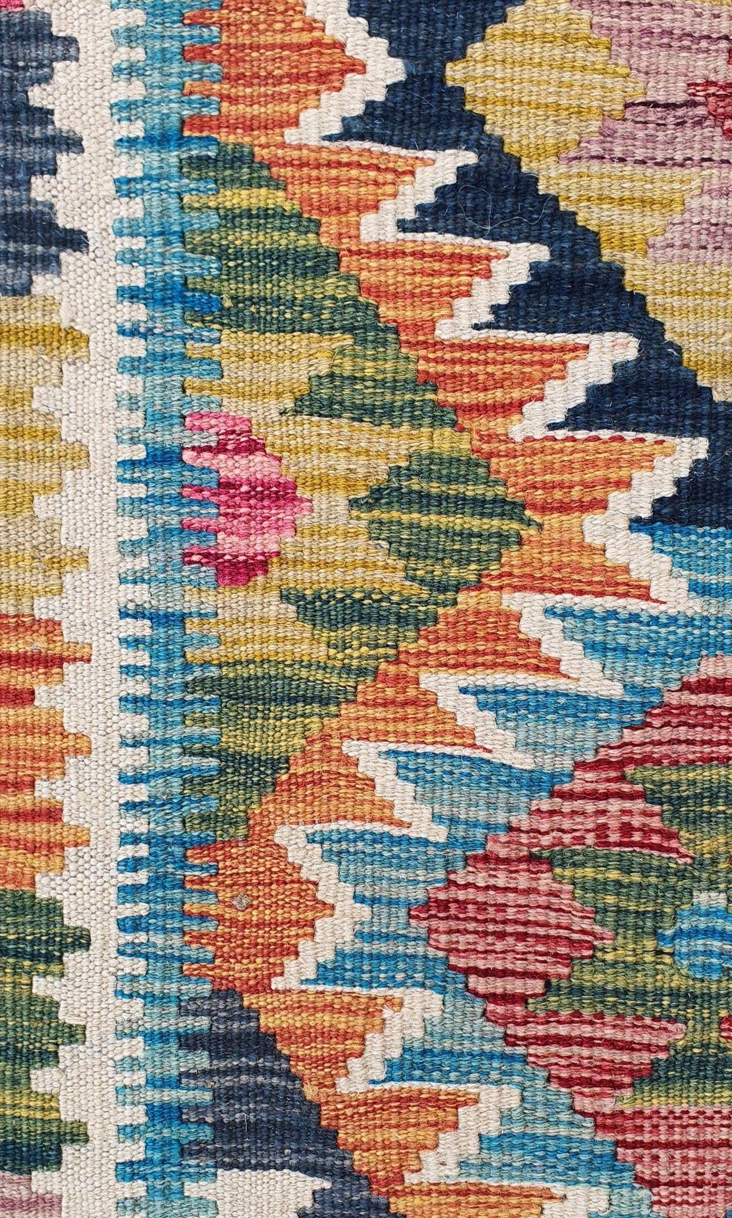 Uzbek Kilim Handwoven Tribal Rug, J80147