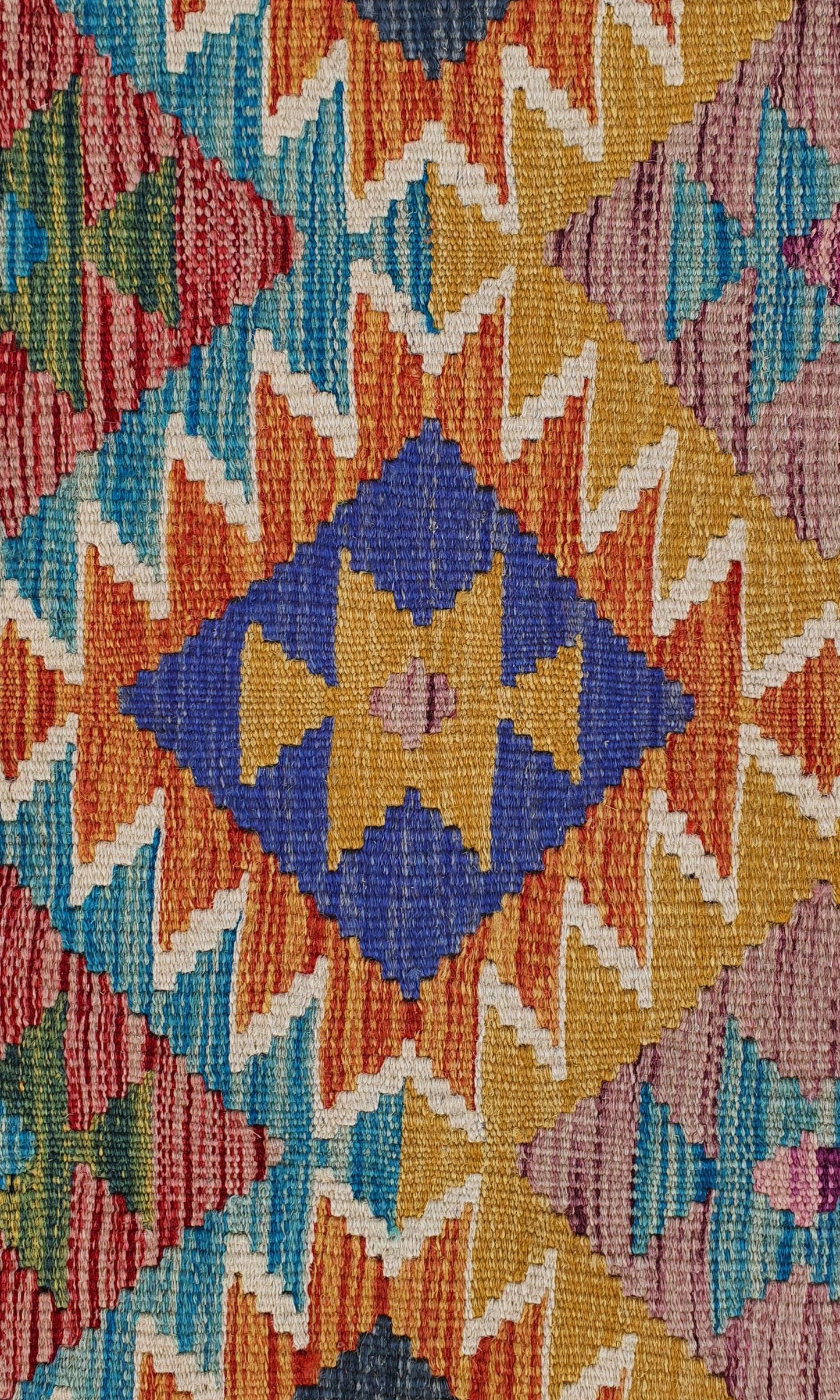 Uzbek Kilim Handwoven Tribal Rug, J80147