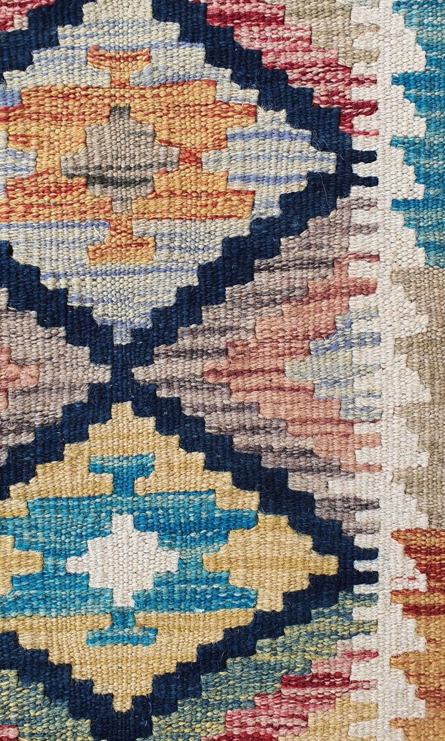Uzbek Kilim Handwoven Tribal Rug, J80148