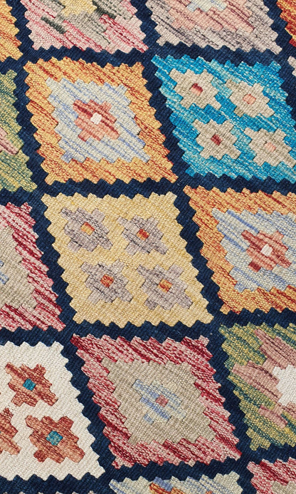 Uzbek Kilim Handwoven Tribal Rug, J80148