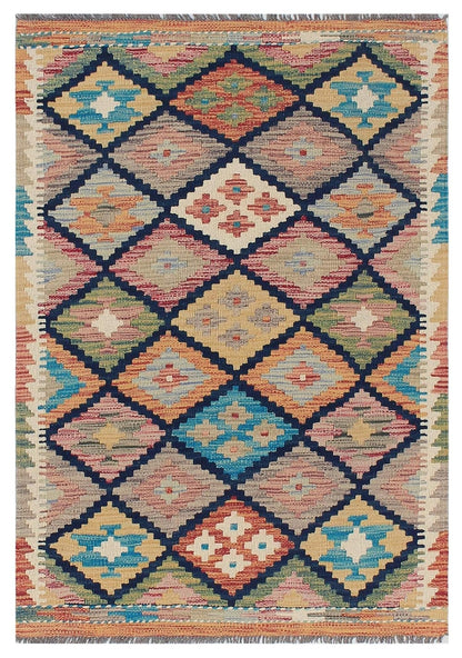 Uzbek Kilim Handwoven Tribal Rug