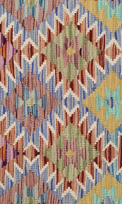 Uzbek Kilim Handwoven Tribal Rug, J80149