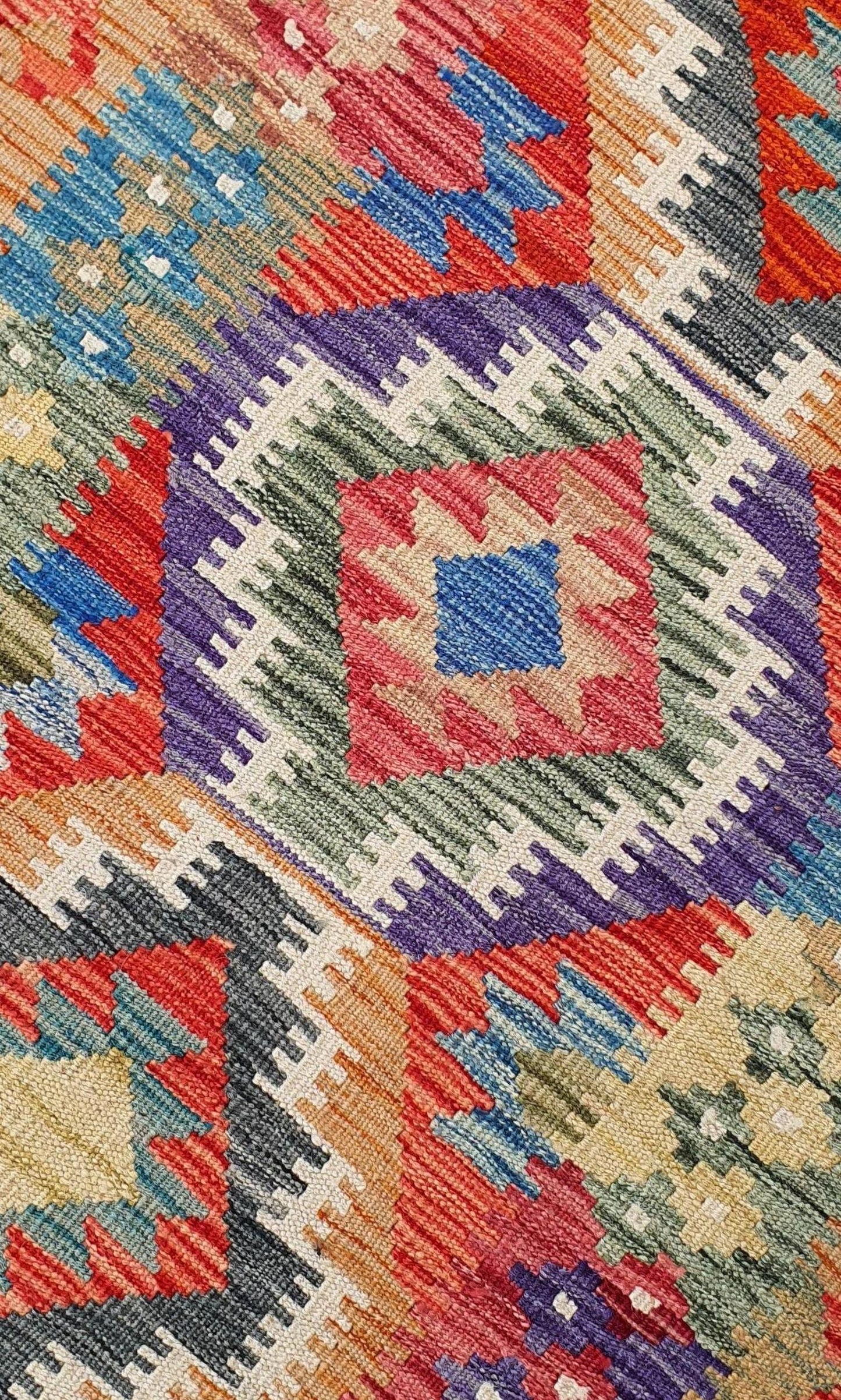 Uzbek Kilim Handwoven Tribal Rug, J80150