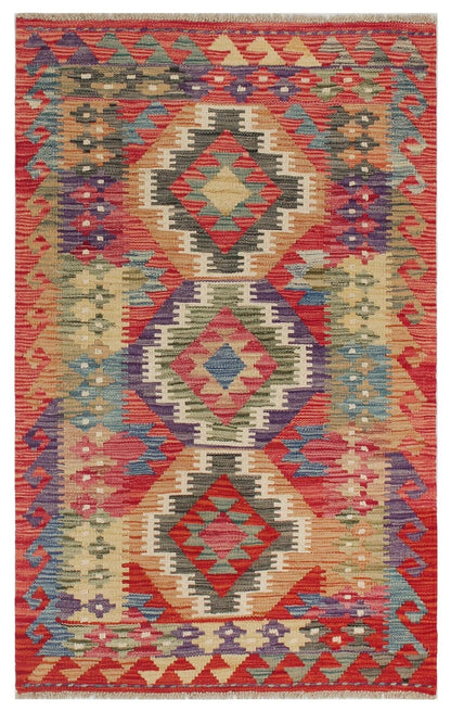 Uzbek Kilim Handwoven Tribal Rug