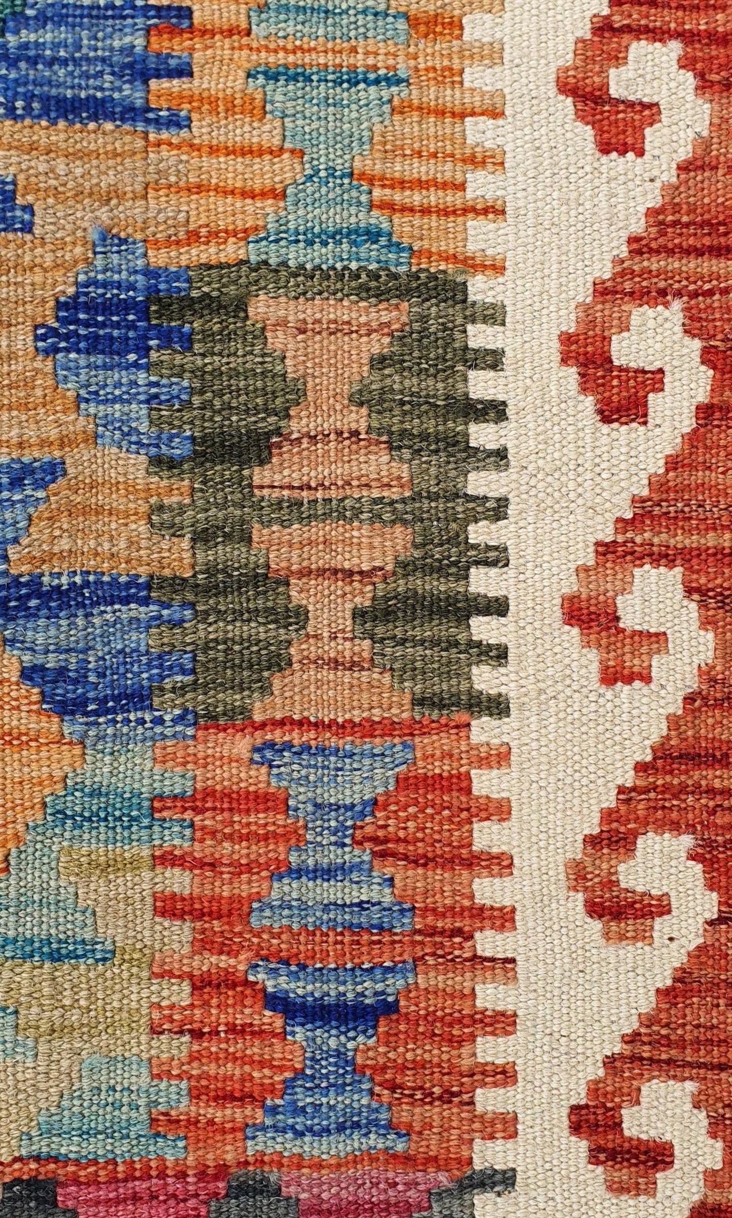 Uzbek Kilim Handwoven Tribal Rug, J80151