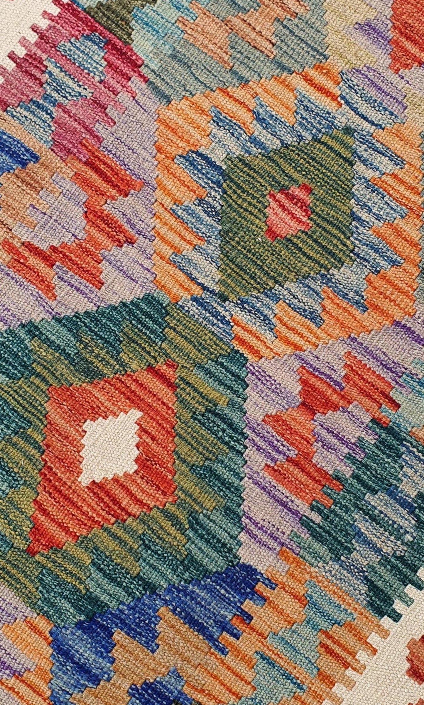 Uzbek Kilim Handwoven Tribal Rug, J80151