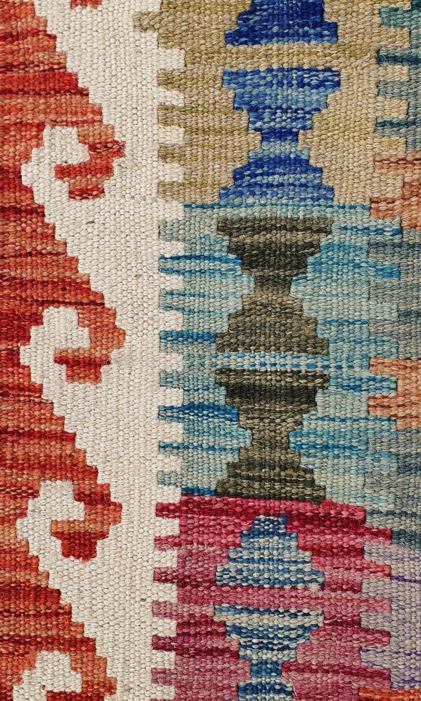 Uzbek Kilim Handwoven Tribal Rug, J80151