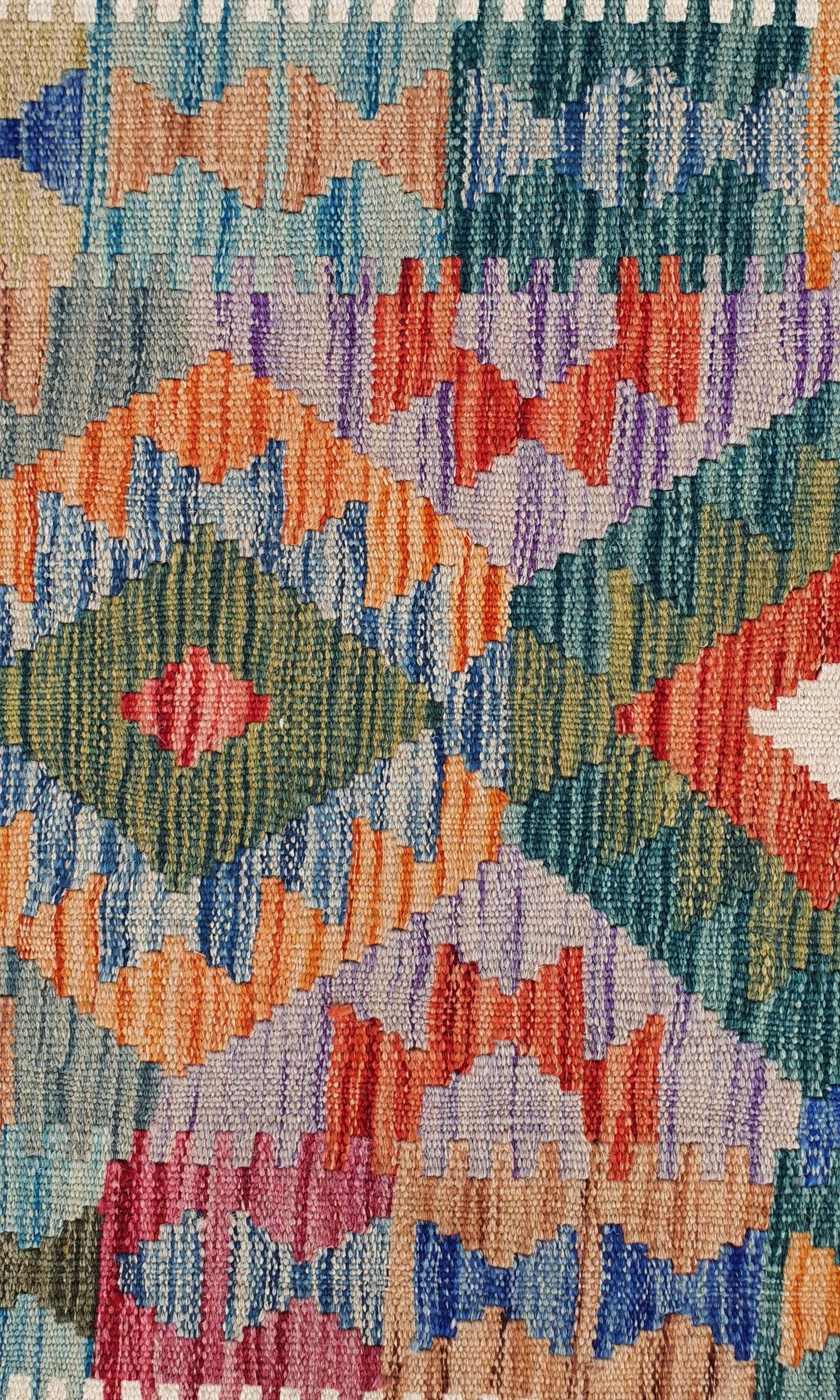Uzbek Kilim Handwoven Tribal Rug, J80151