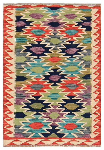 Uzbek Kilim Handwoven Tribal Rug