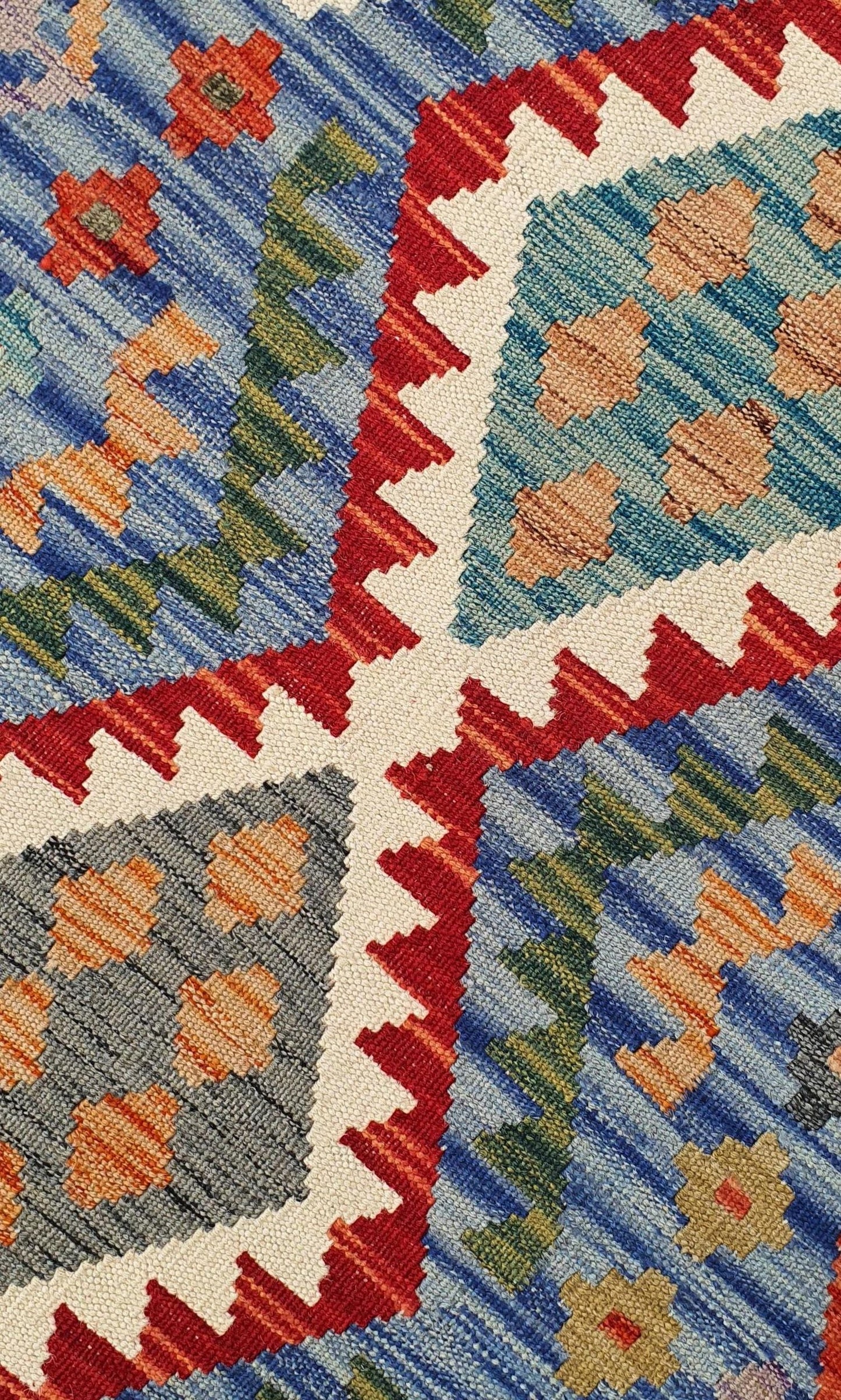 Uzbek Kilim Handwoven Tribal Rug, J80153