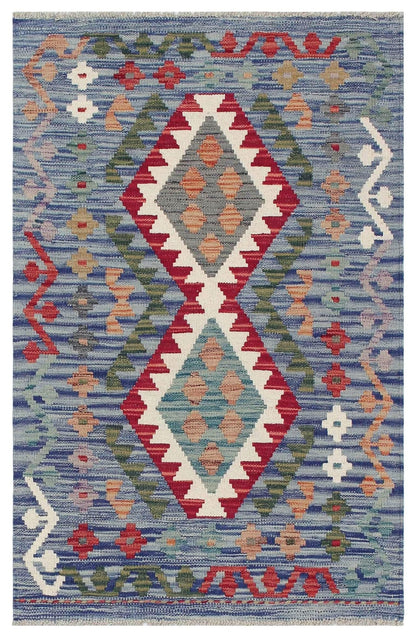 Uzbek Kilim Handwoven Tribal Rug