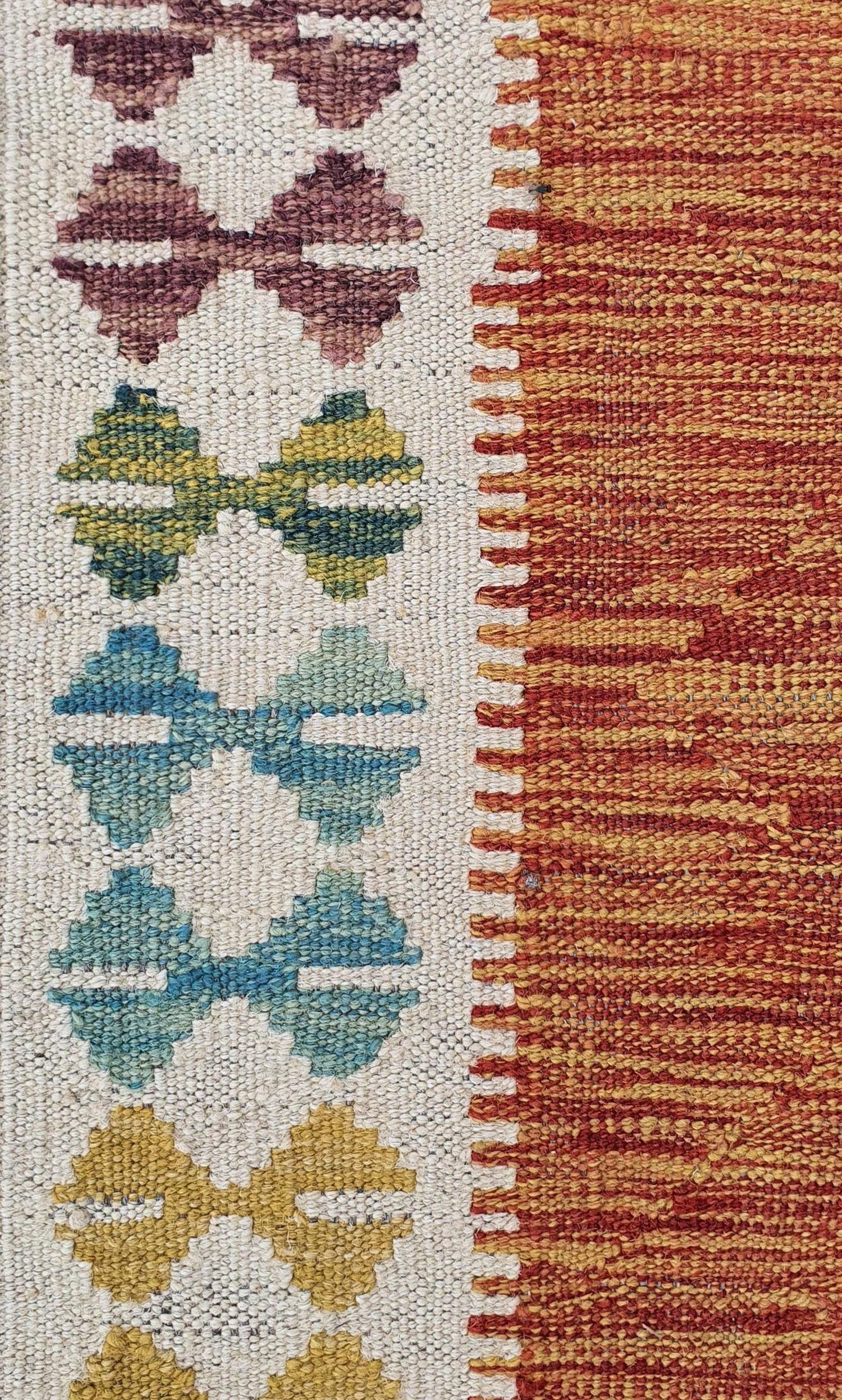 Uzbek Kilim Handwoven Tribal Rug, J80154