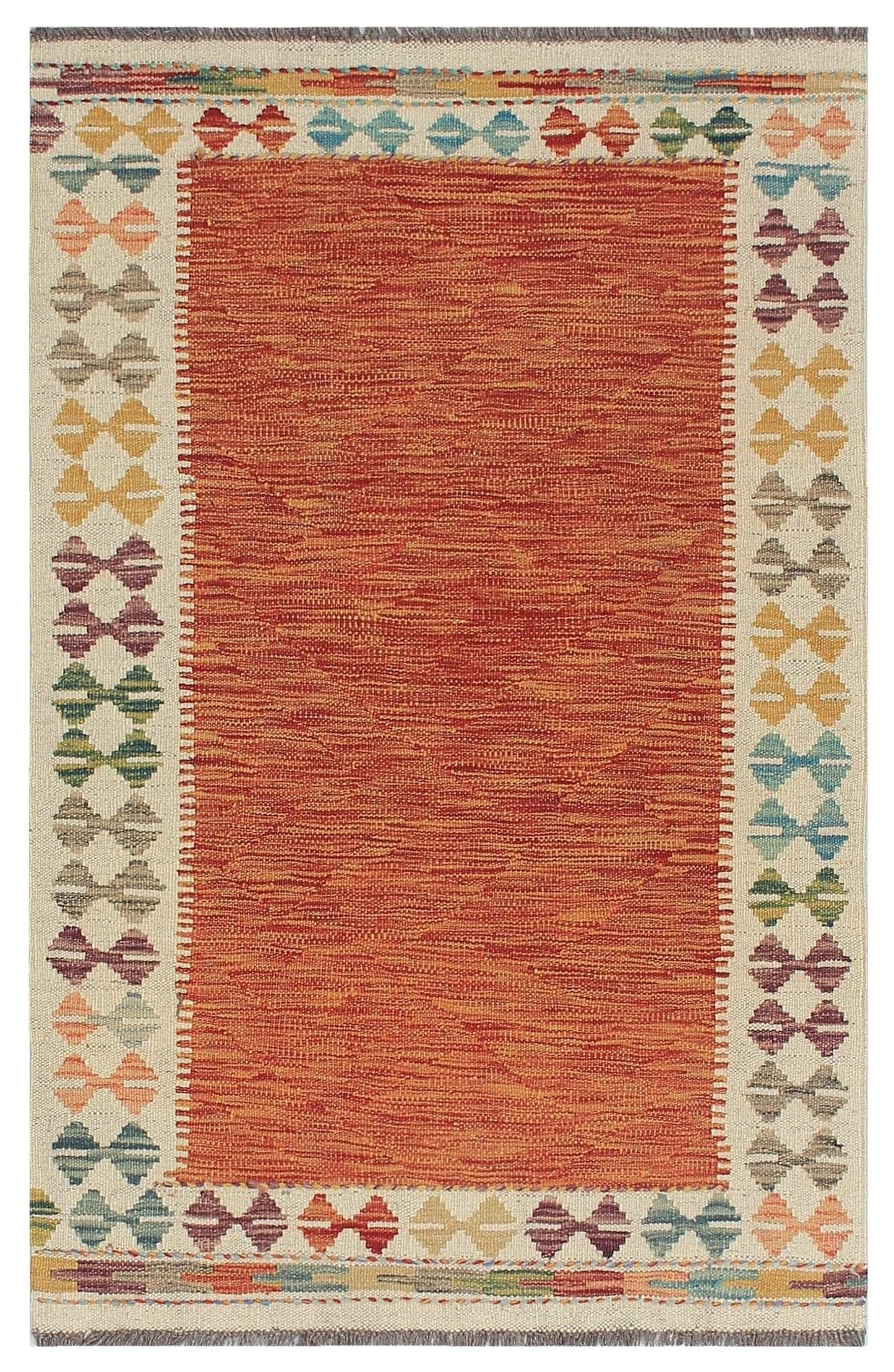 Uzbek Kilim Handwoven Tribal Rug