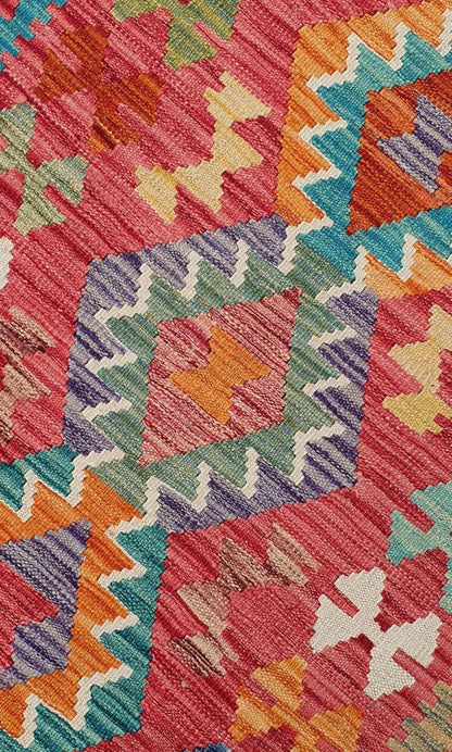 Uzbek Kilim Handwoven Tribal Rug, J80155
