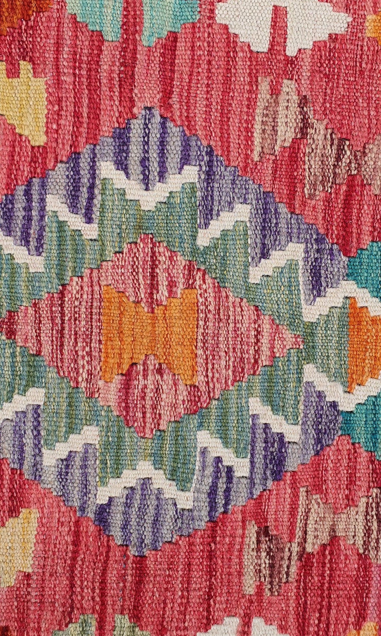 Uzbek Kilim Handwoven Tribal Rug, J80155