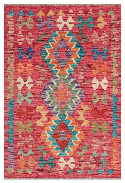 Uzbek Kilim Handwoven Tribal Rug