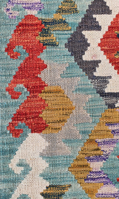 Uzbek Kilim Handwoven Tribal Rug, J80156