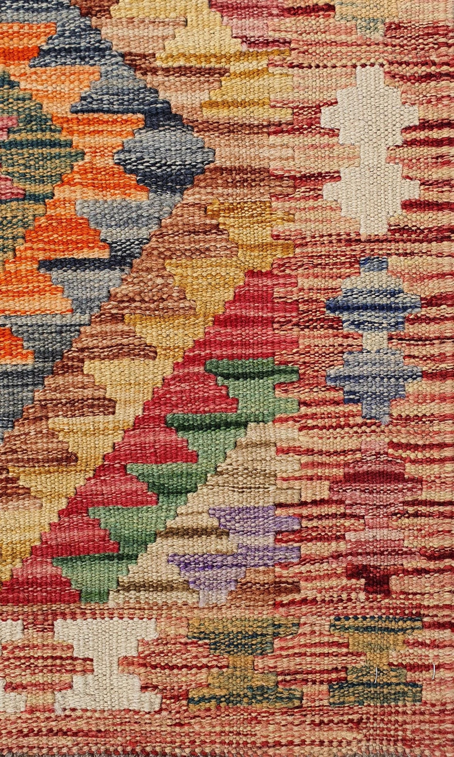Uzbek Kilim Handwoven Tribal Rug, J80159