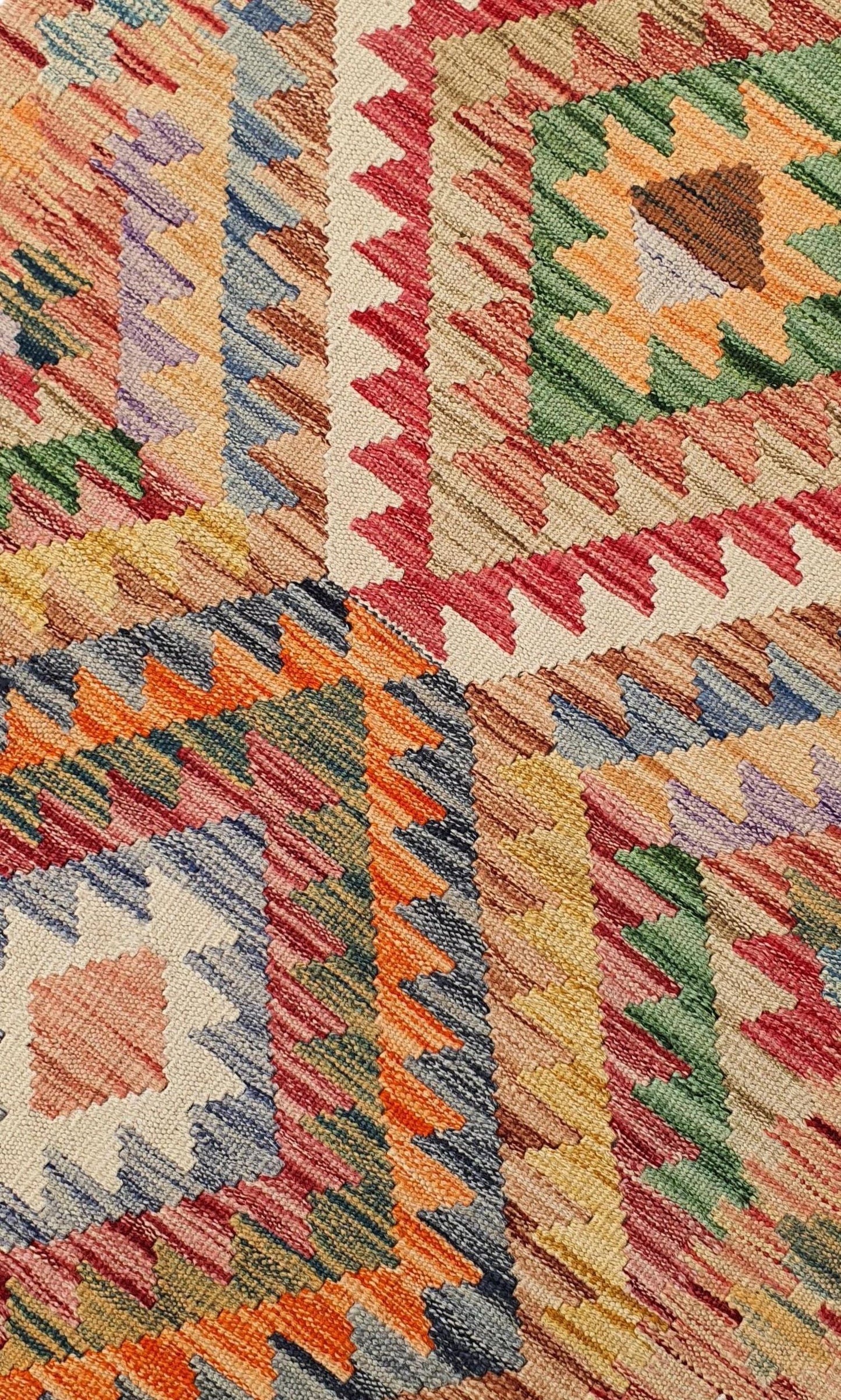 Uzbek Kilim Handwoven Tribal Rug, J80159