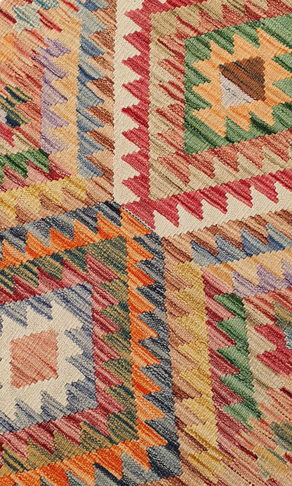 Uzbek Kilim Handwoven Tribal Rug, J80159