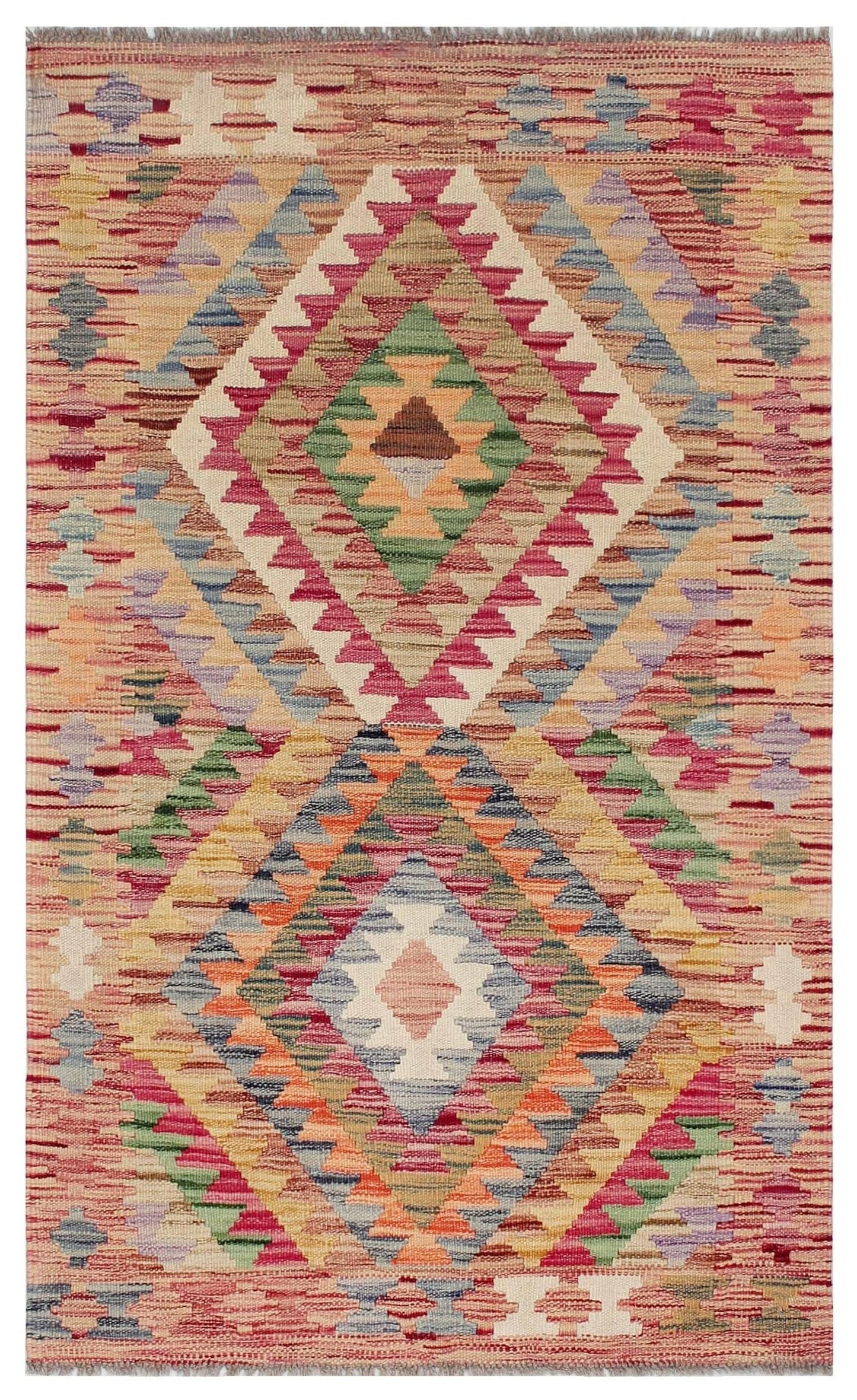 Uzbek Kilim Handwoven Tribal Rug