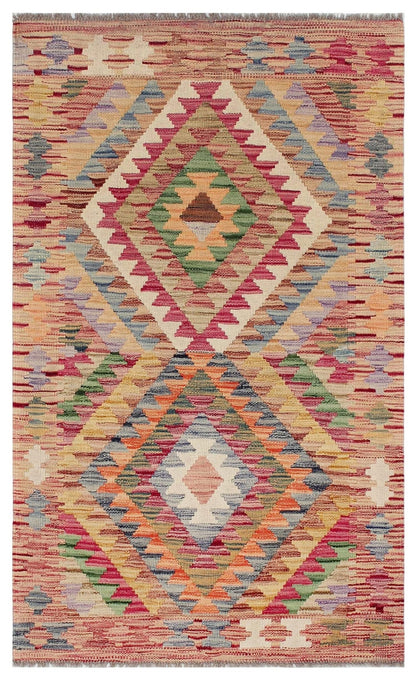 Uzbek Kilim Handwoven Tribal Rug