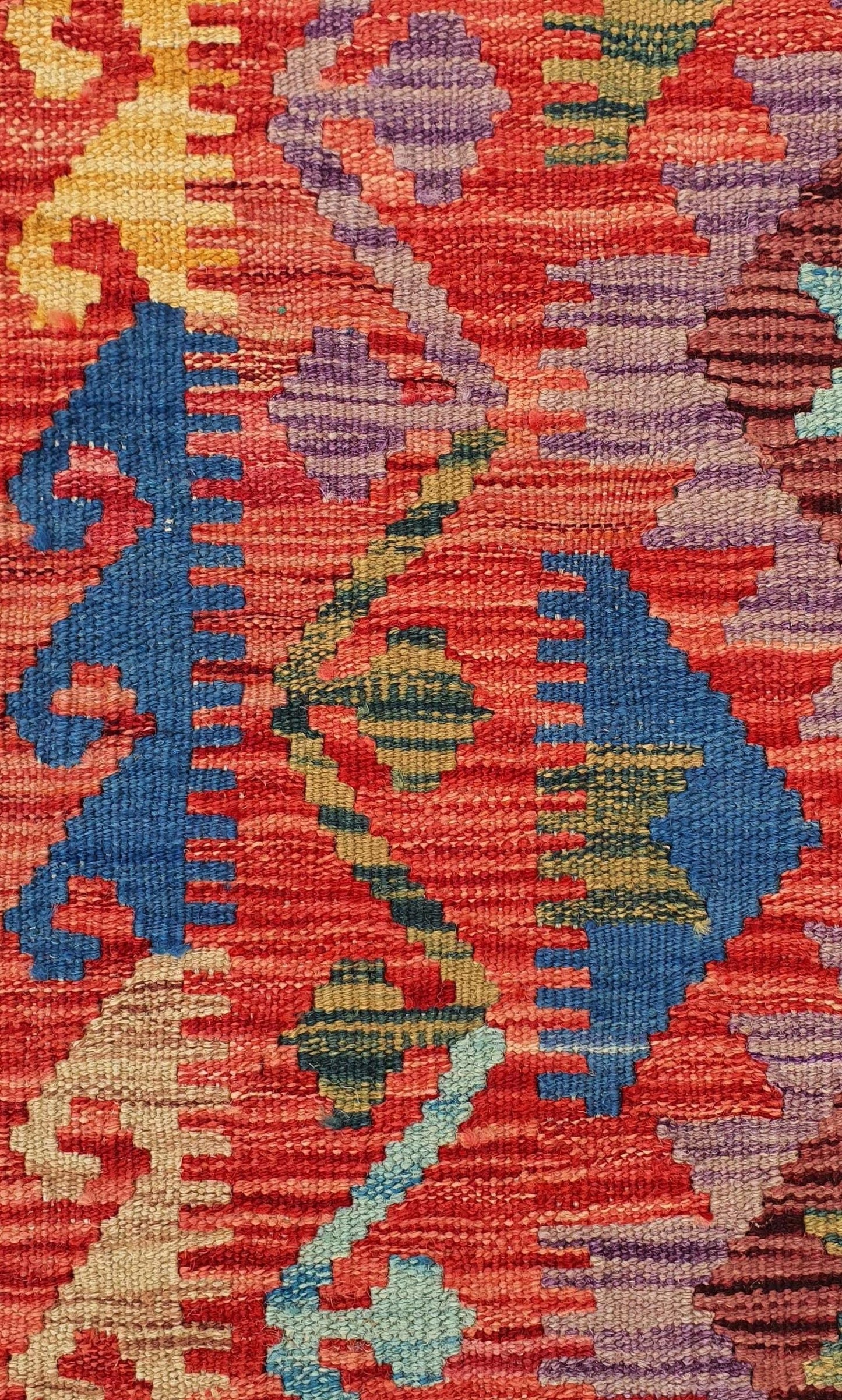 Uzbek Kilim Handwoven Tribal Rug, J80160