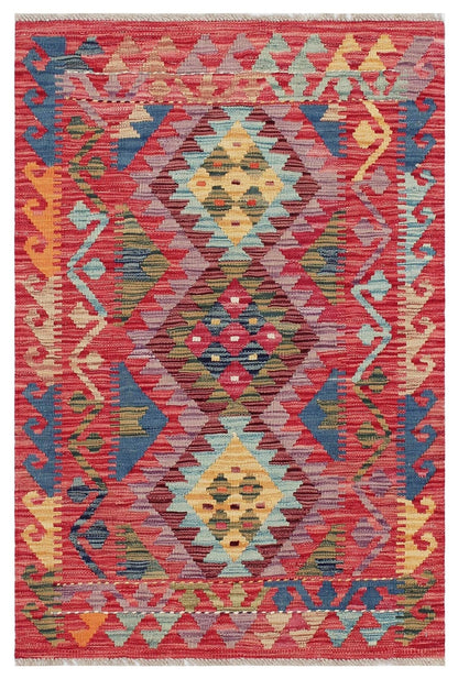 Uzbek Kilim Handwoven Tribal Rug