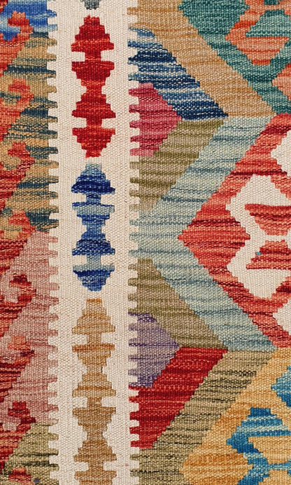 Uzbek Kilim Handwoven Tribal Rug, J80161
