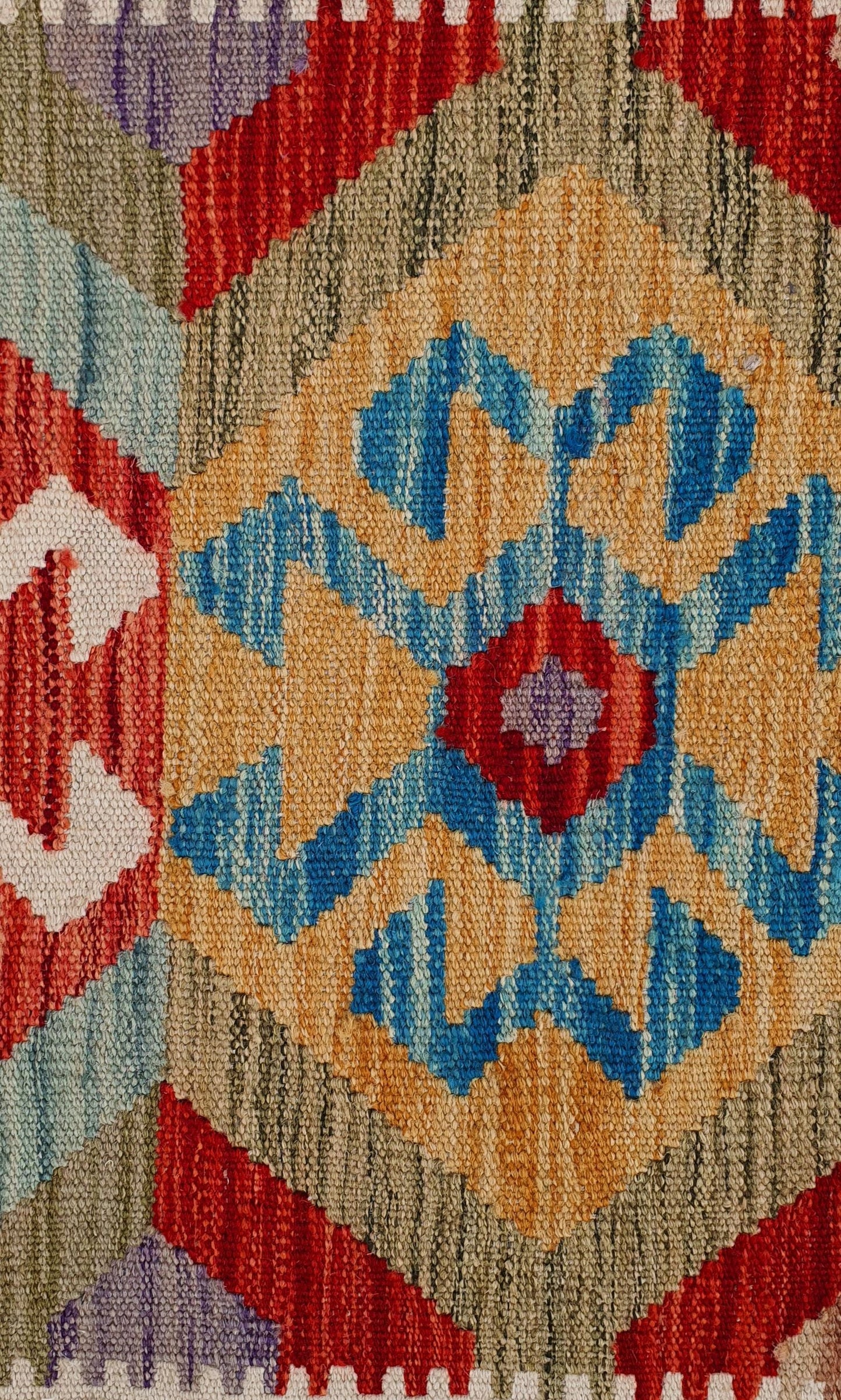 Uzbek Kilim Handwoven Tribal Rug, J80161