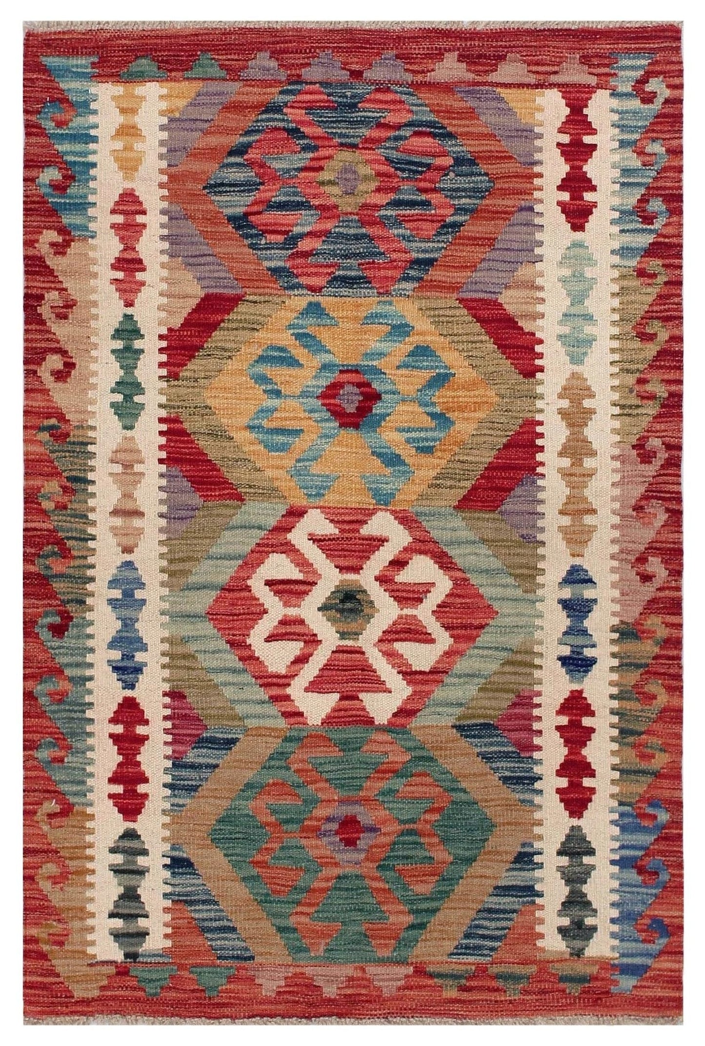 Uzbek Kilim Handwoven Tribal Rug