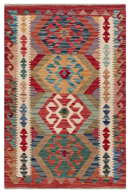 Uzbek Kilim Handwoven Tribal Rug