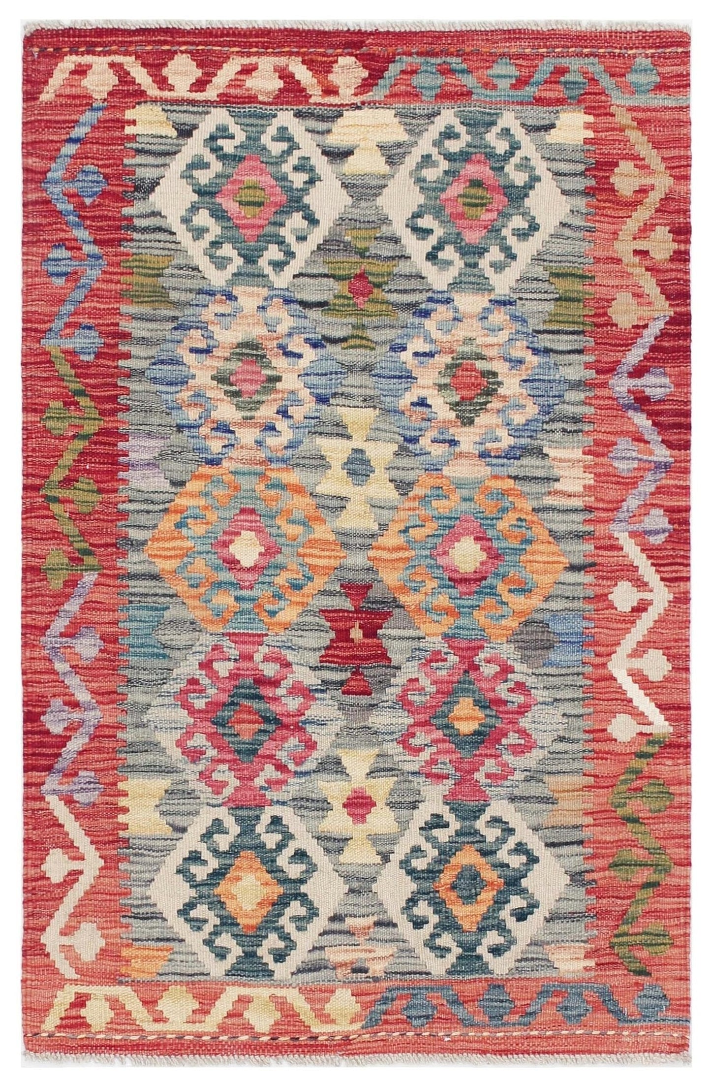 Uzbek Kilim Handwoven Tribal Rug