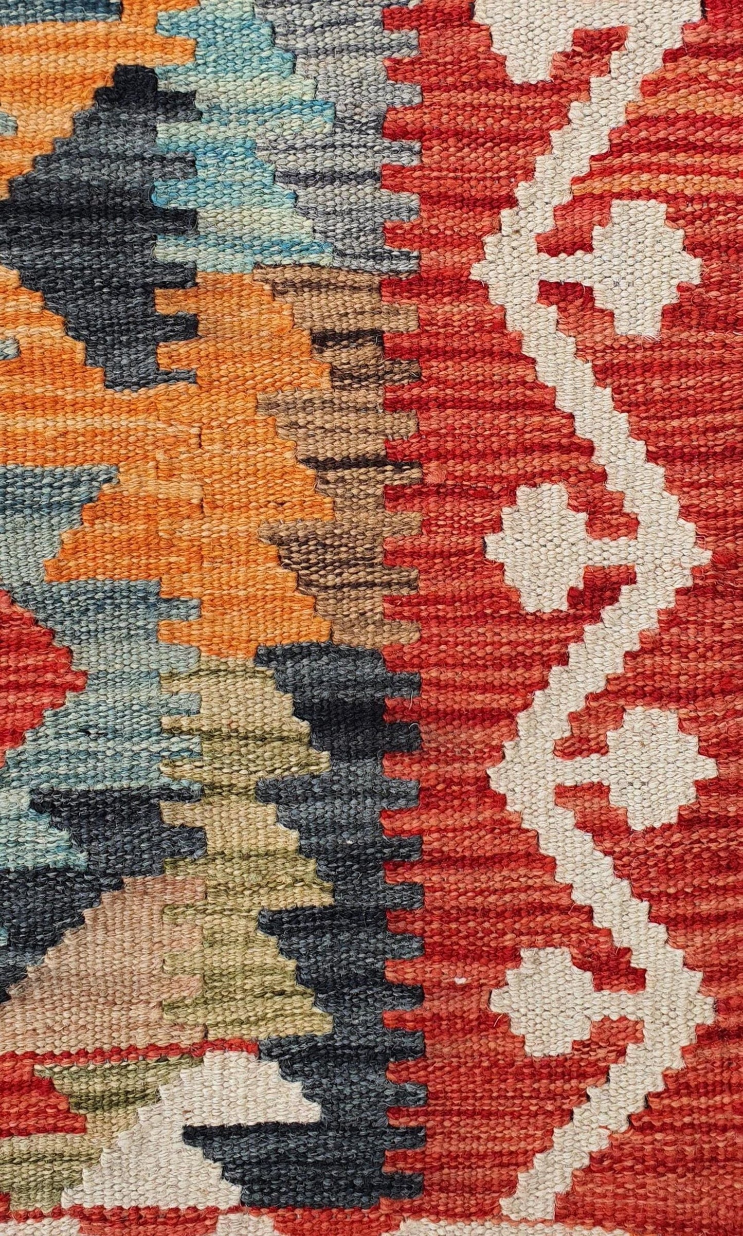 Uzbek Kilim Handwoven Tribal Rug, J80163
