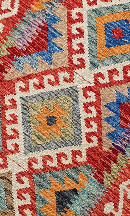 Uzbek Kilim Handwoven Tribal Rug, J80163