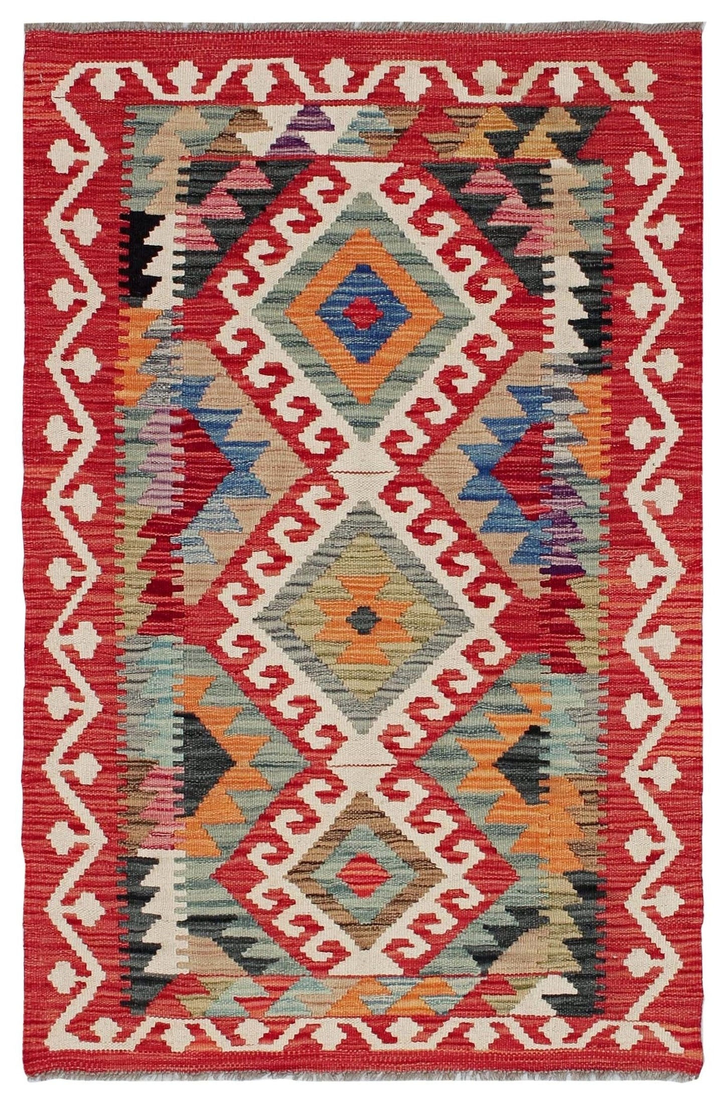 Uzbek Kilim Handwoven Tribal Rug