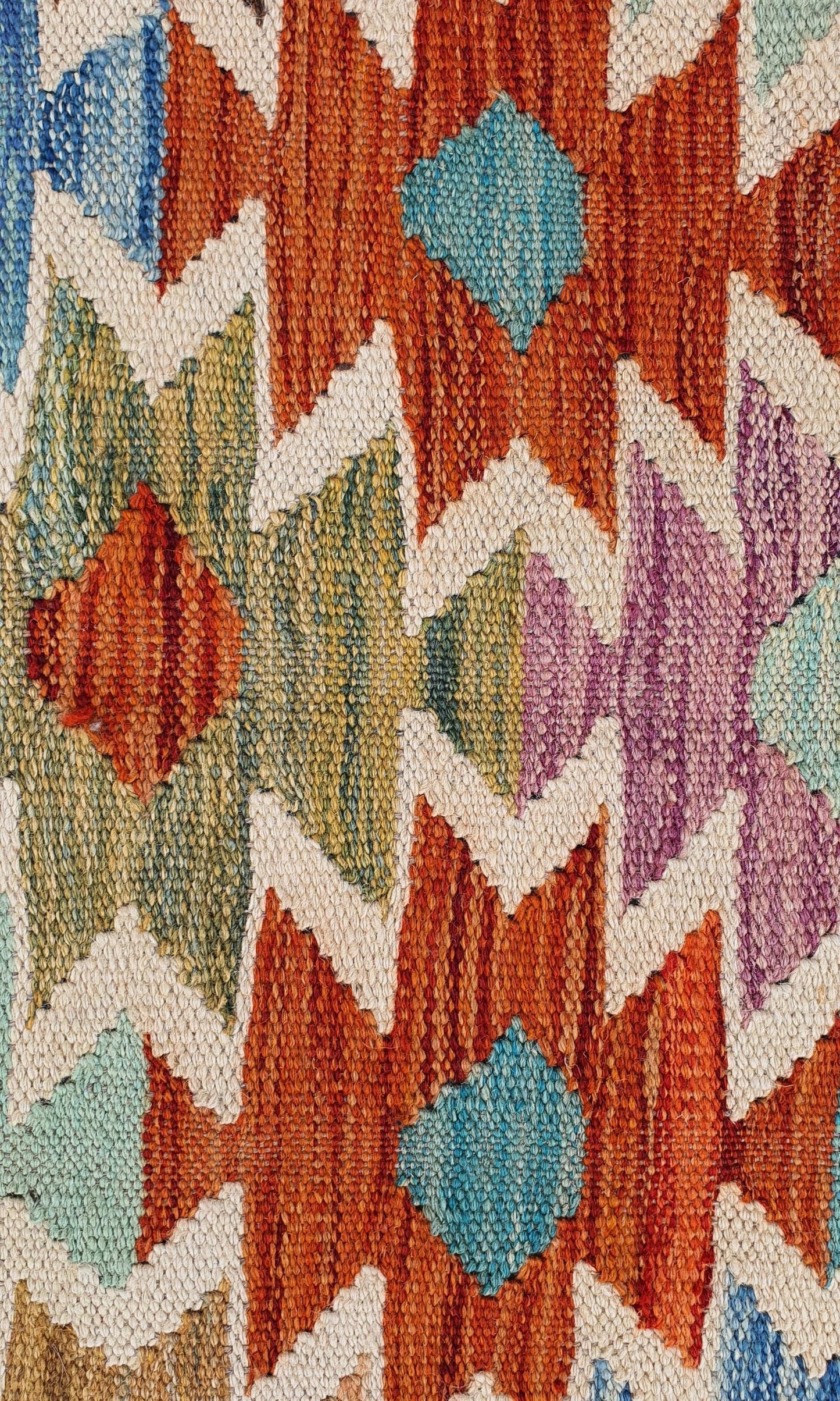Uzbek Kilim Handwoven Tribal Rug, J80164