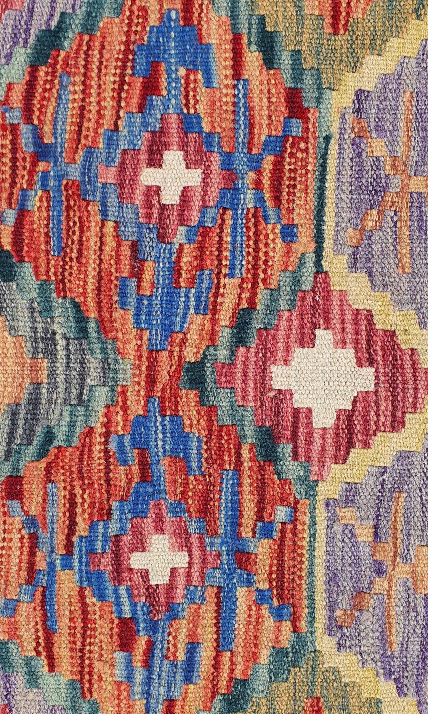 Uzbek Kilim Handwoven Tribal Rug, J80165