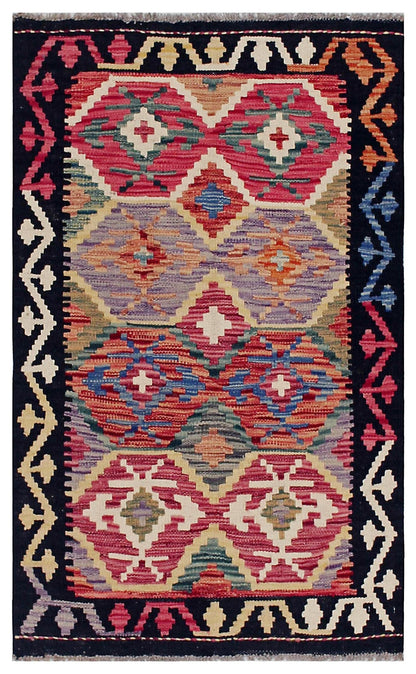 Uzbek Kilim Handwoven Tribal Rug