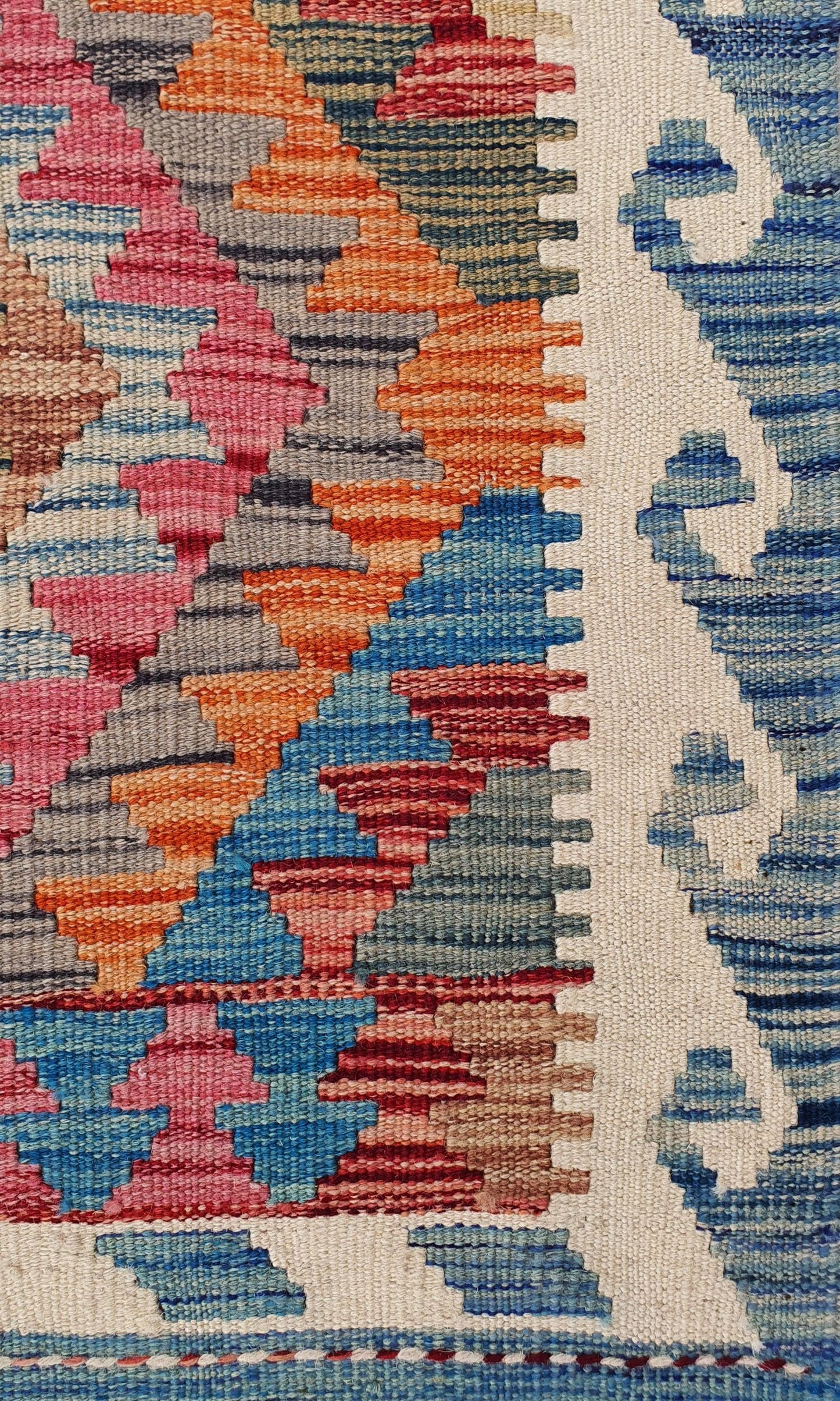 Uzbek Kilim Handwoven Tribal Rug, J80166