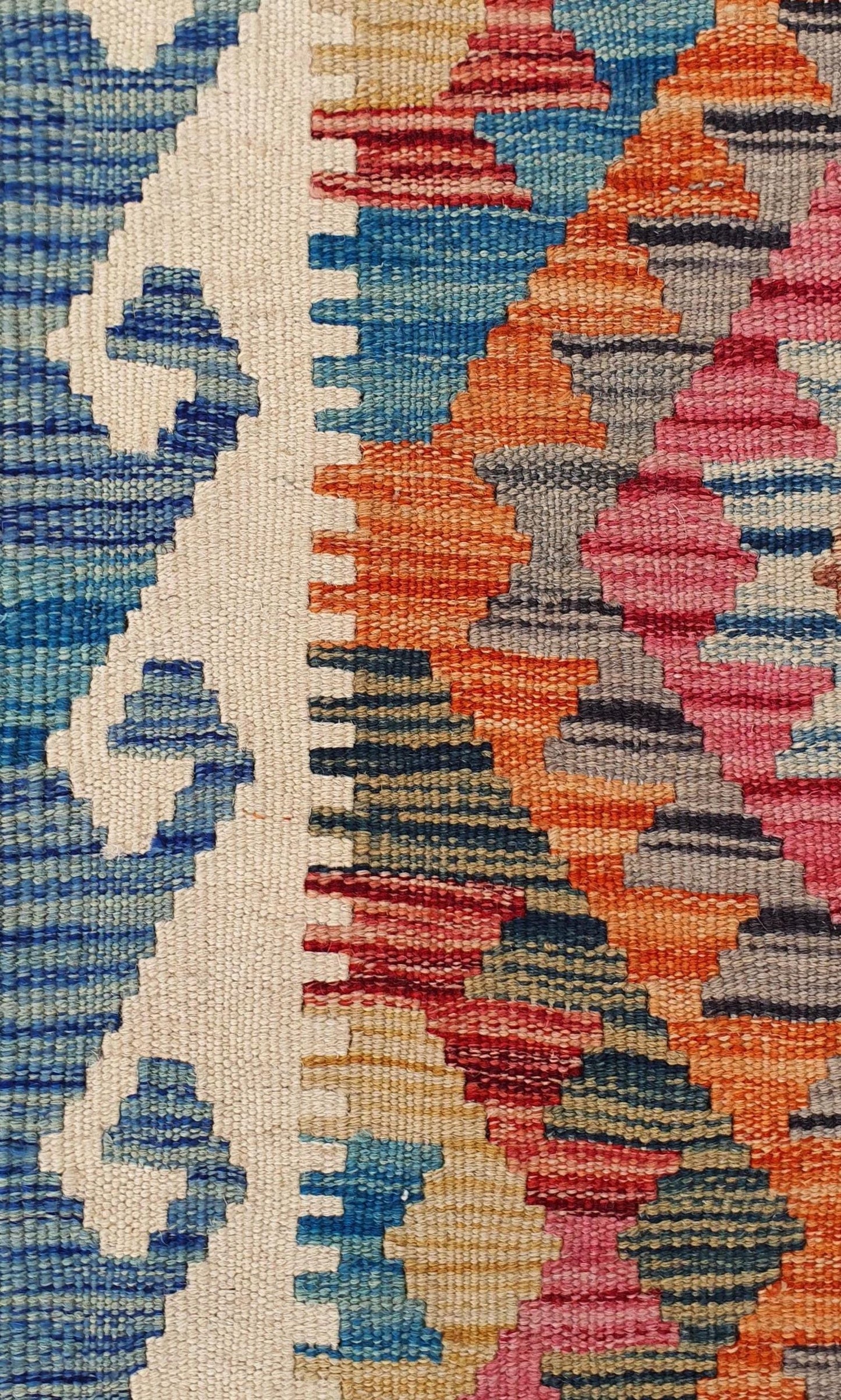 Uzbek Kilim Handwoven Tribal Rug, J80166