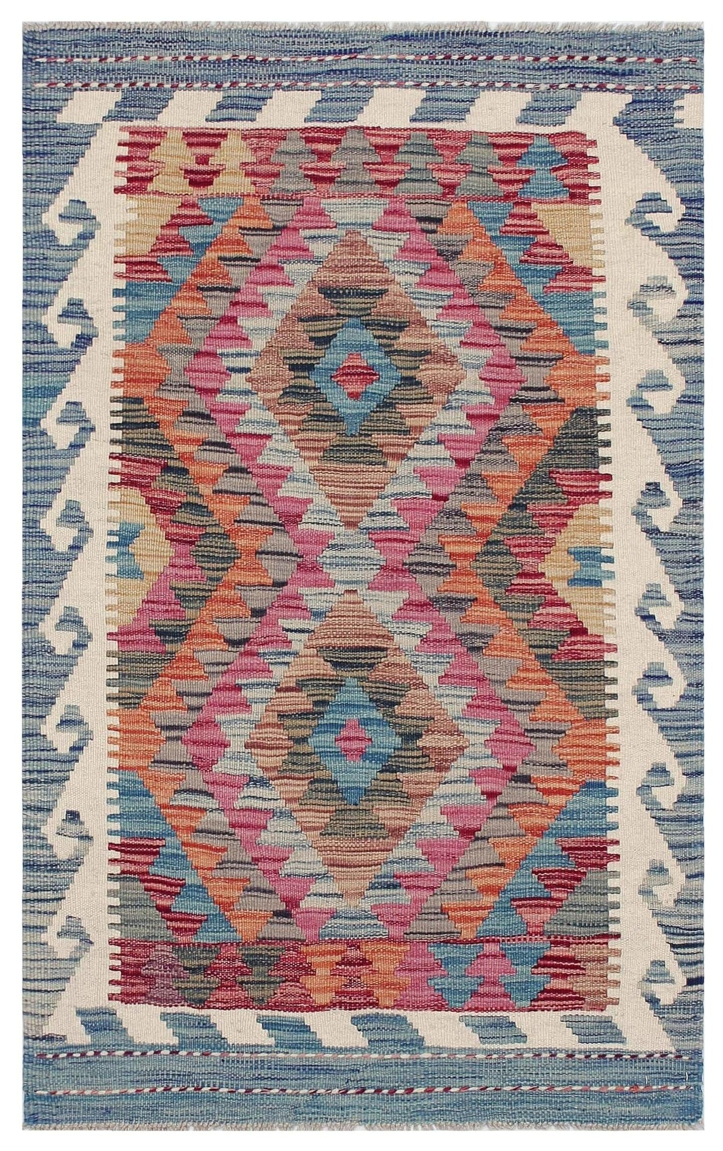 Uzbek Kilim Handwoven Tribal Rug