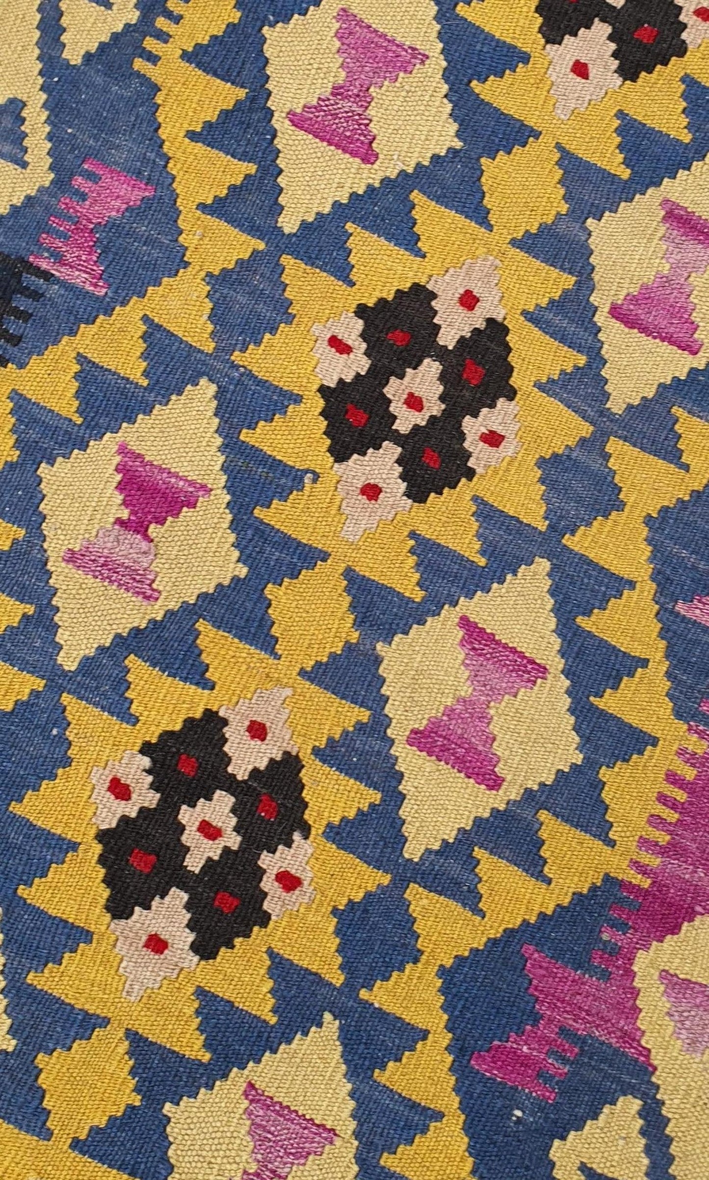 Uzbek Kilim Handwoven Tribal Rug, J80167