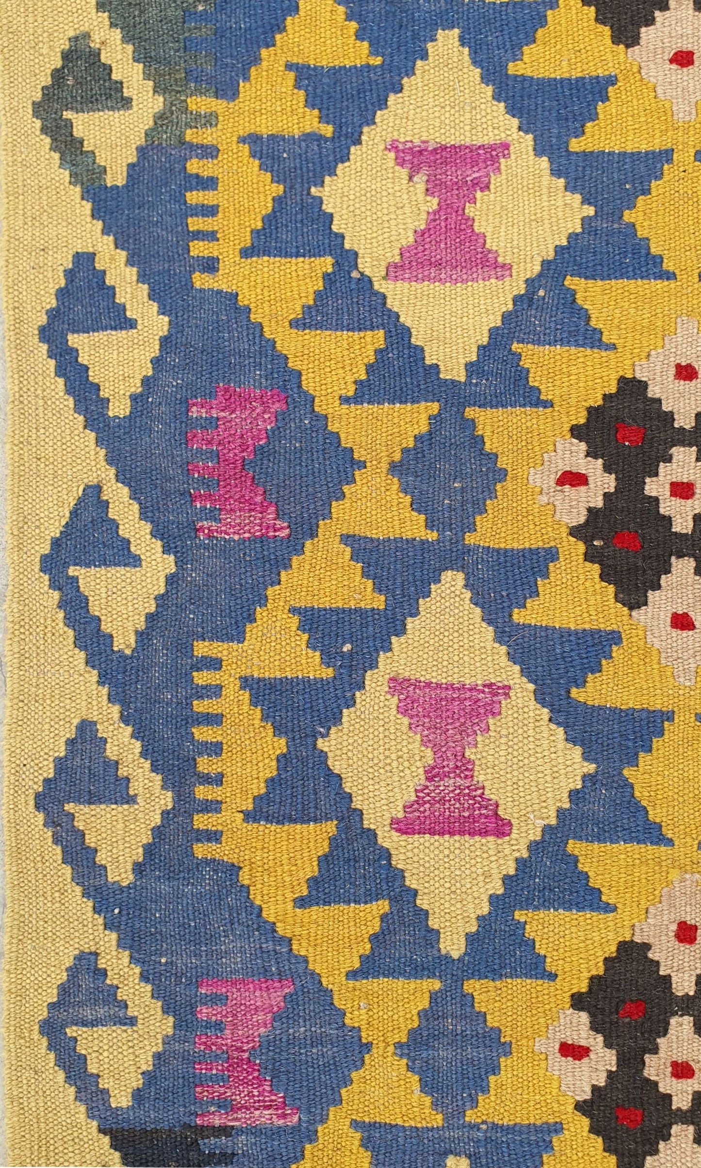 Uzbek Kilim Handwoven Tribal Rug, J80167