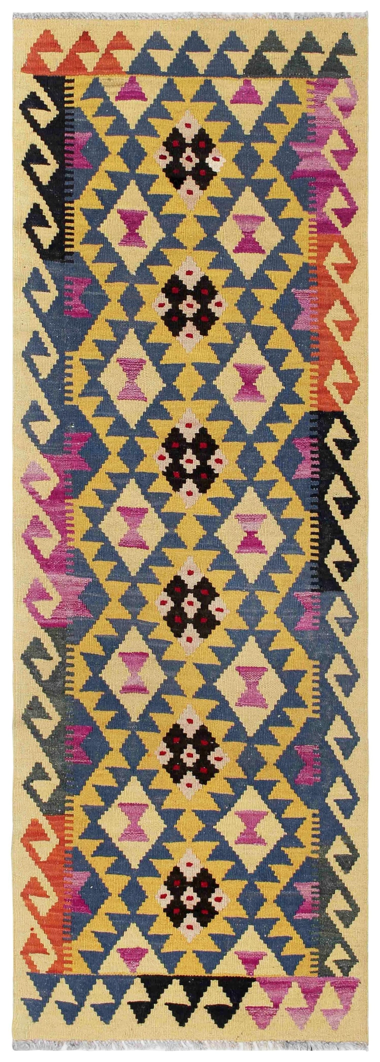 Uzbek Kilim Handwoven Tribal Rug