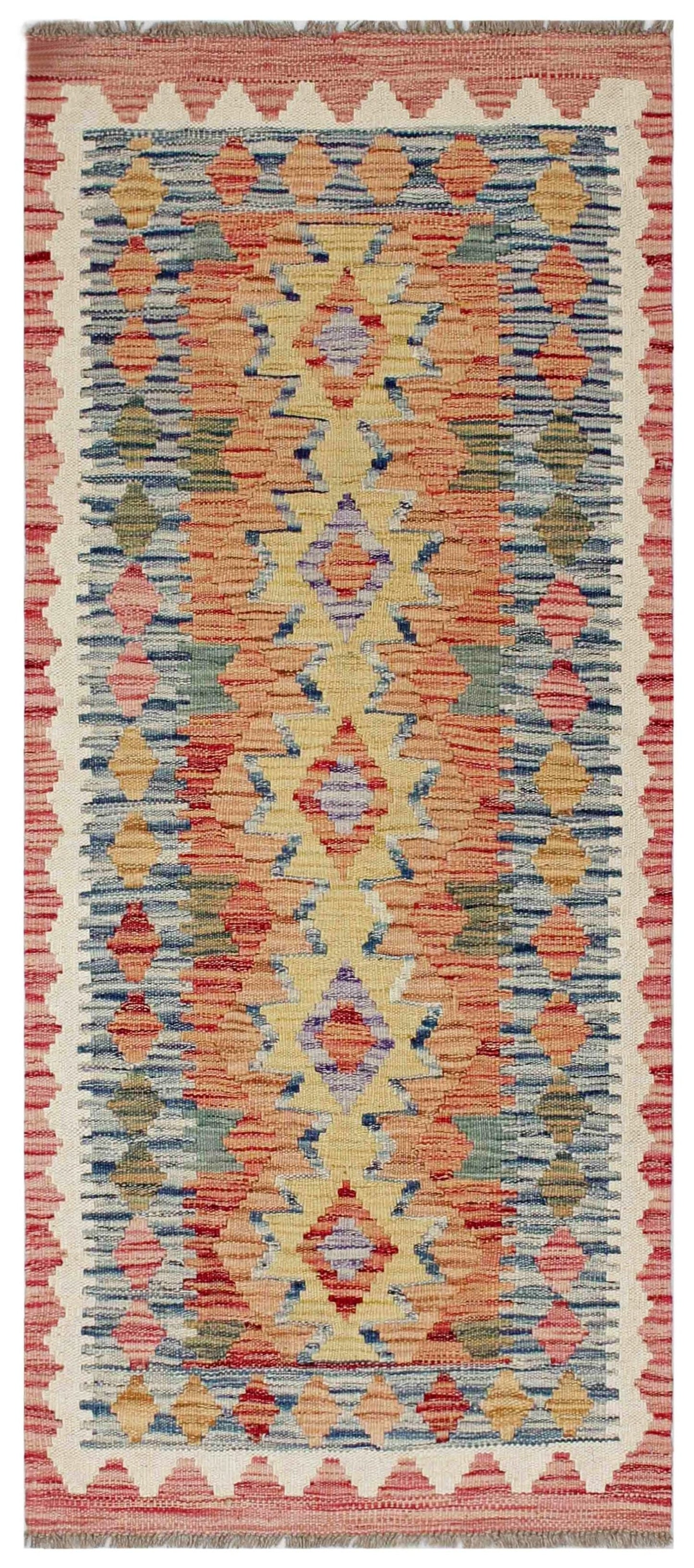 Uzbek Kilim Handwoven Tribal Rug