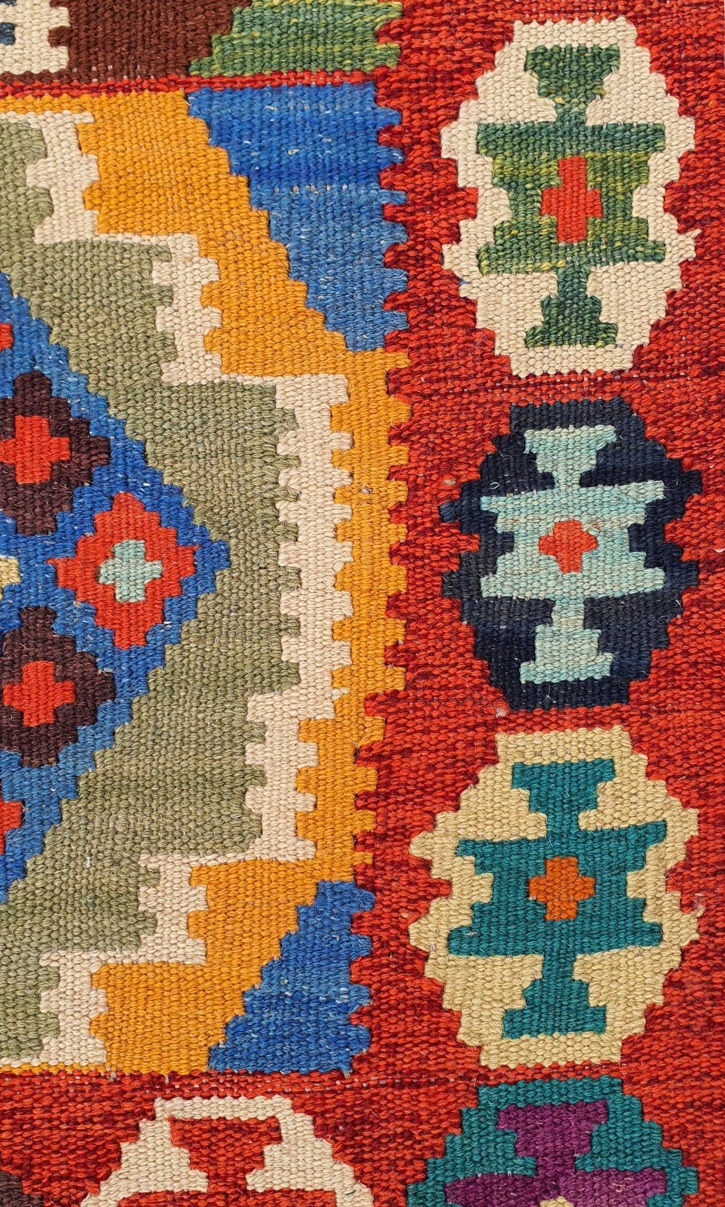 Uzbek Kilim Handwoven Tribal Rug, J80169