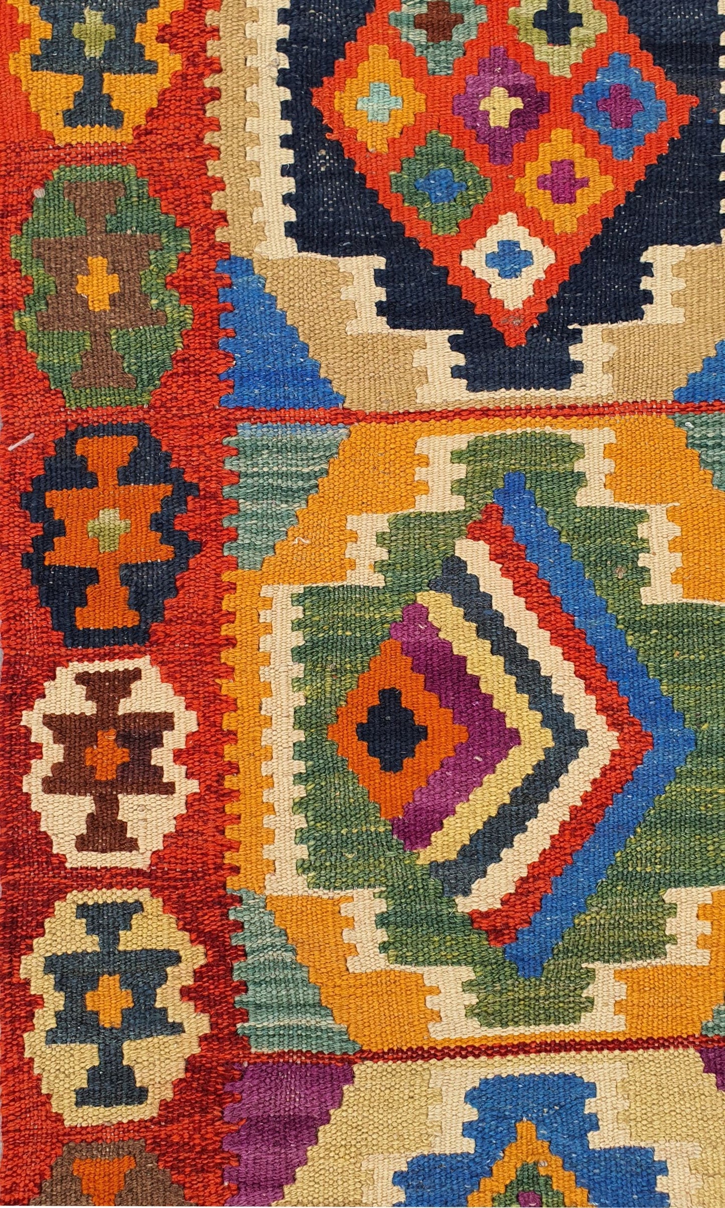 Uzbek Kilim Handwoven Tribal Rug, J80169