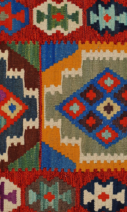 Uzbek Kilim Handwoven Tribal Rug, J80169